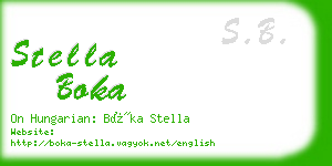 stella boka business card
